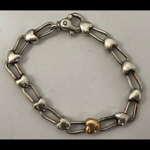 Tiffany & Co Sterling Silver 925 Heart Bracelet